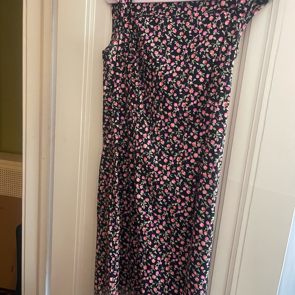 Floral Black and Pink Dress